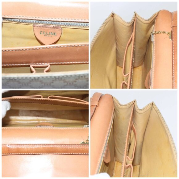 CELINE Macadam Canvas Shoulder Bag PVC Beige Brown Auth - Picture 14 of 16